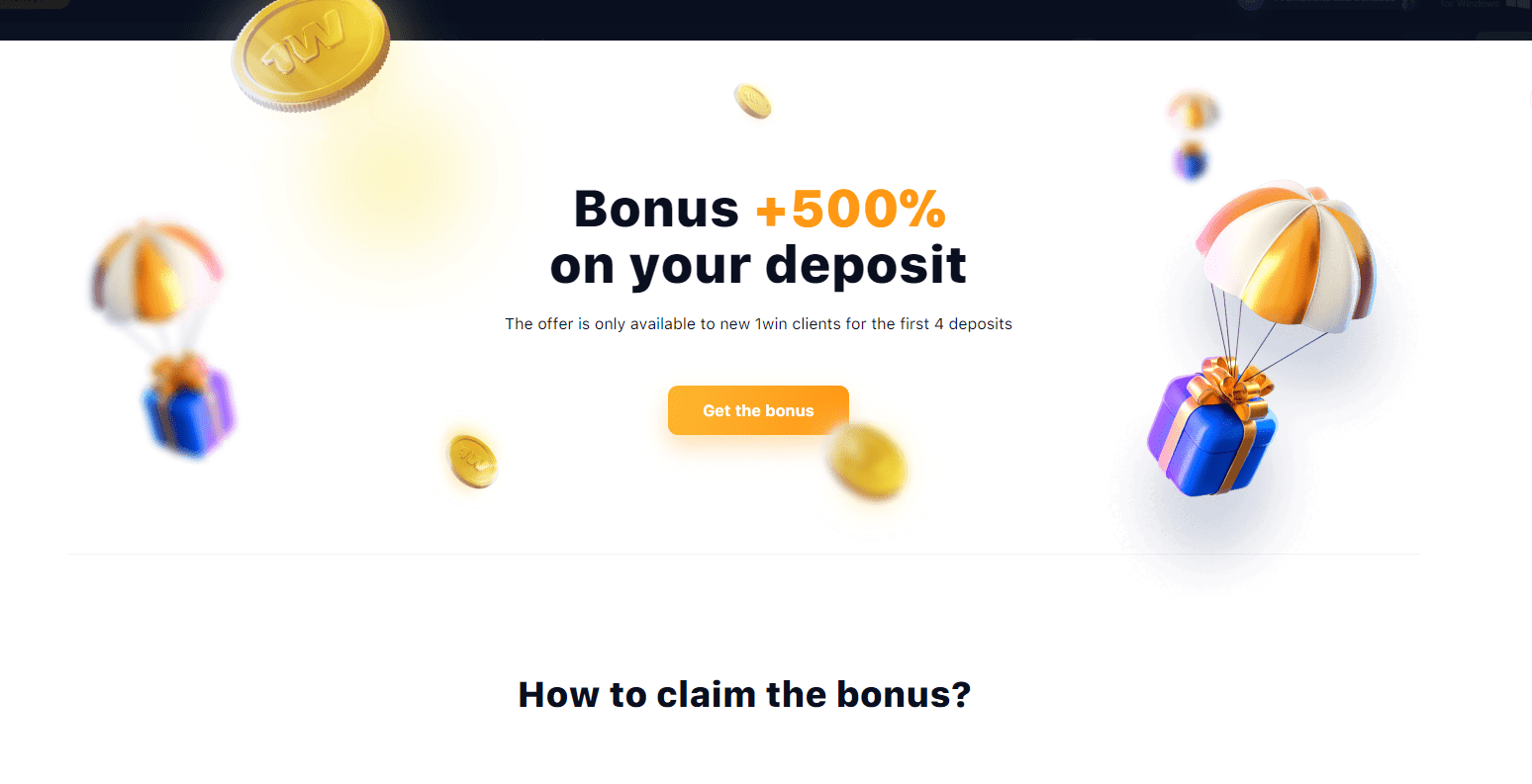 1Win Bonuses on First Deposit